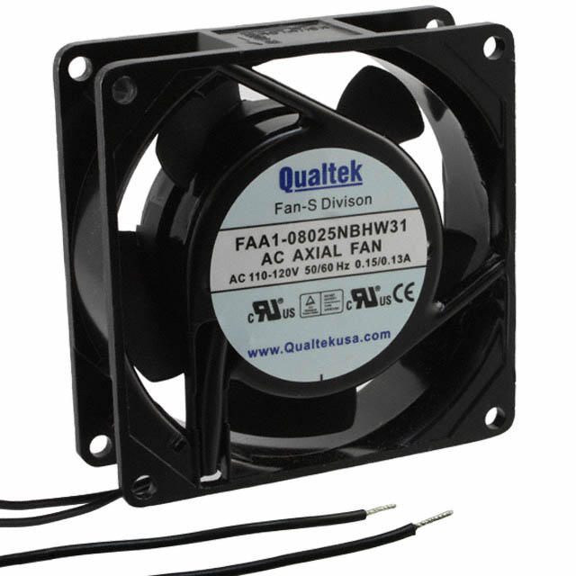 FAA1-08025NBHW31 Qualtek FAN AXIAL 80X25MM 115VAC WIRE