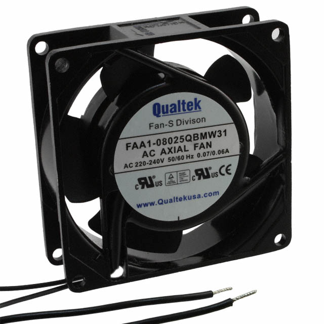 FAA1-08025QBMW31 Qualtek FAN AXIAL 80X25MM 230VAC WIRE