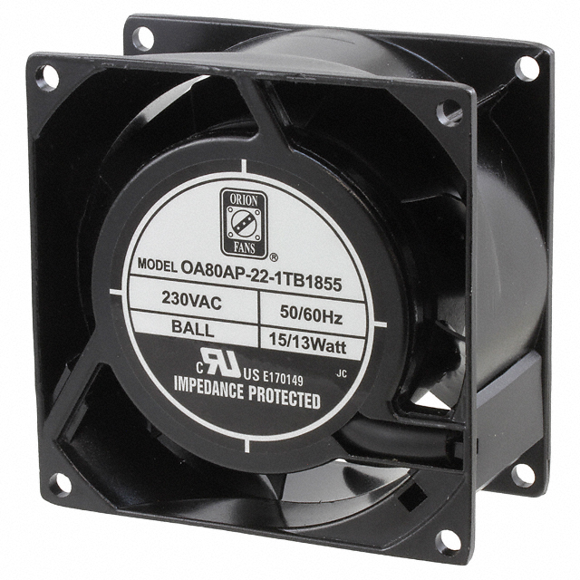 OA80AP-22-1TB1855 Orion Fans FAN AXIAL 80X38MM 230VAC TERM