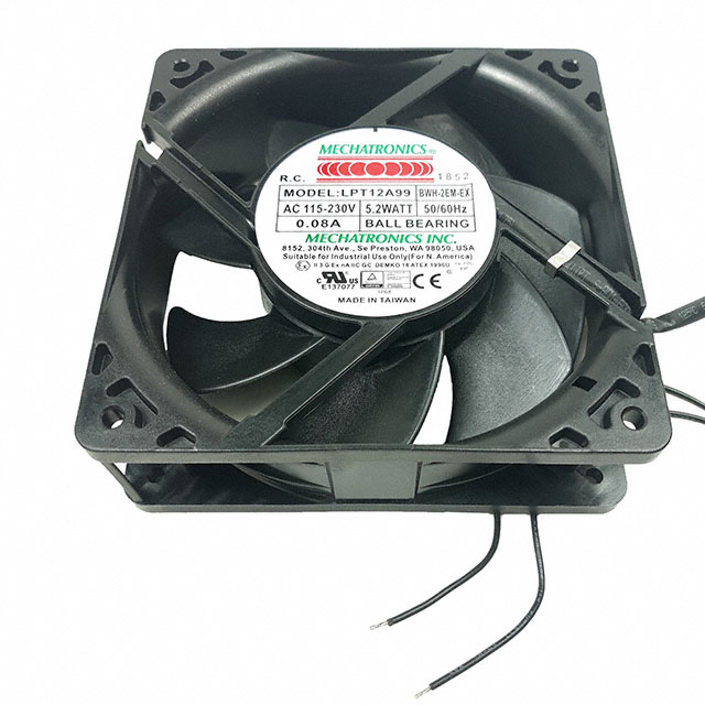 LPT12A99-BWHR-2EM-EX Mechatronics Fan Group EC FAN AXIAL 120X120X38MM 100-24