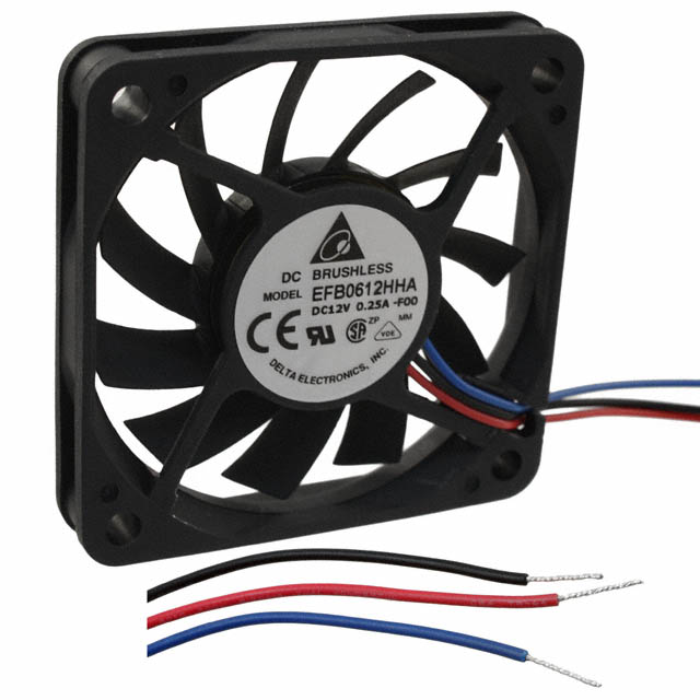 EFB0612HHA-F00 Delta Electronics FAN AXIAL 60X10MM 12VDC WIRE