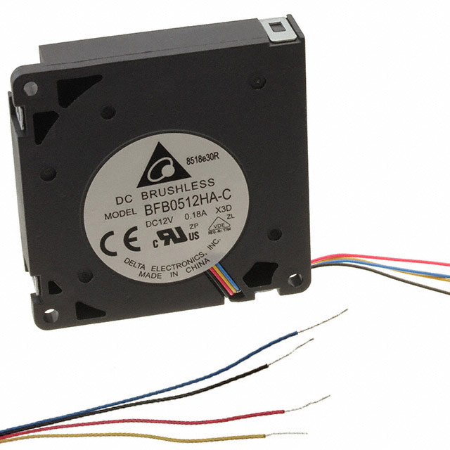 BFB0512HA-CX3D Delta Electronics FAN BLOWER 50X10.3MM 12VDC WIRE