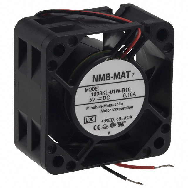 1608KL-01W-B10-L00 NMB Technologies Corporation FAN AXIAL 40X20MM BALL 5VDC WIRE