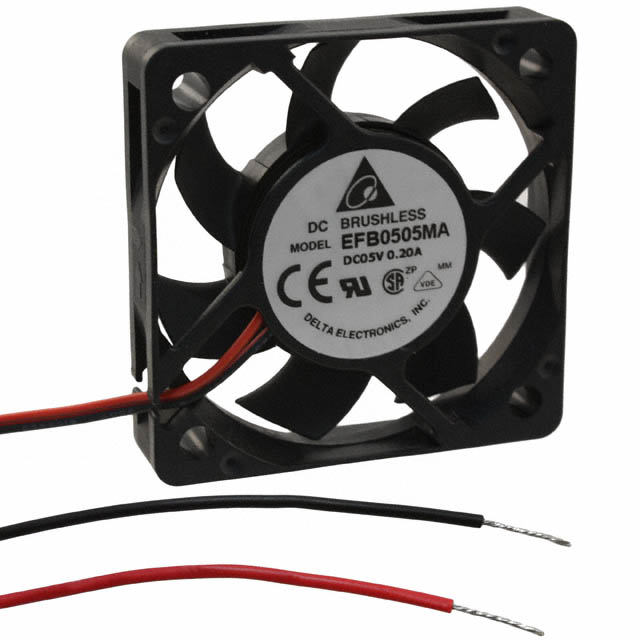 EFB0505MA Delta Electronics FAN AXIAL 50X10MM BALL 5VDC WIRE
