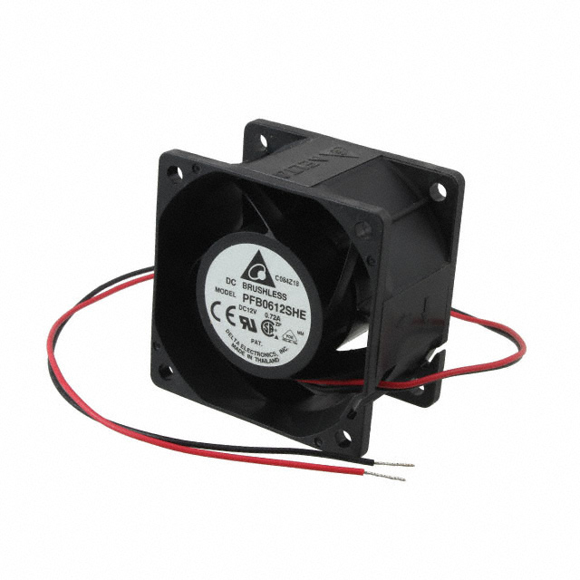 PFB0612SHE Delta Electronics FAN AXIAL 60X38MM 12VDC WIRE