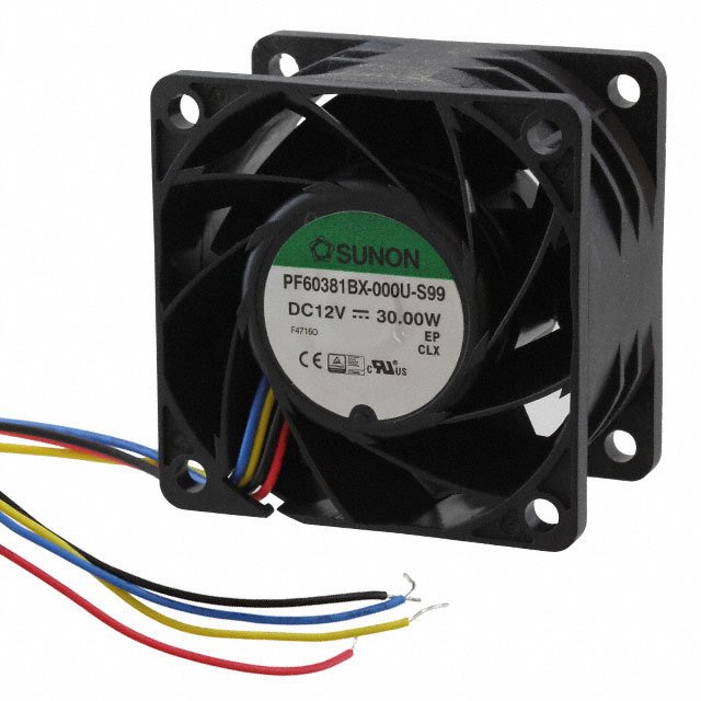 PF60381BX-000U-S99 Sunon Fans FAN AXIAL 60X38MM 12VDC WIRE
