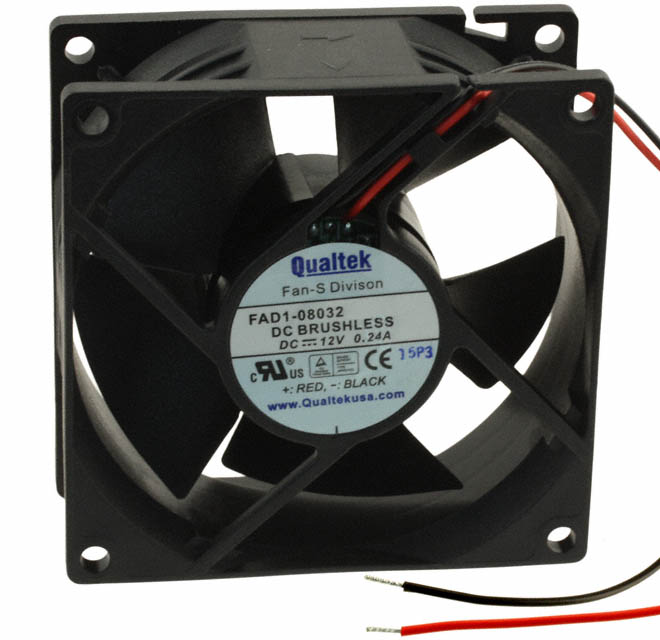 FAD1-08032CBHW12 Qualtek FAN AXIAL 80.5X32MM 12VDC WIRE