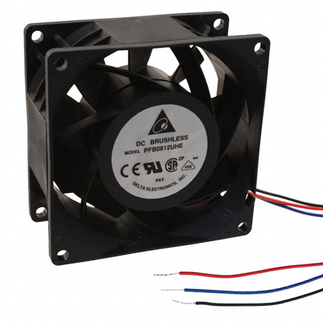 PFB0812UHE-F00 Delta Electronics FAN AXIAL 80X38MM 12VDC WIRE