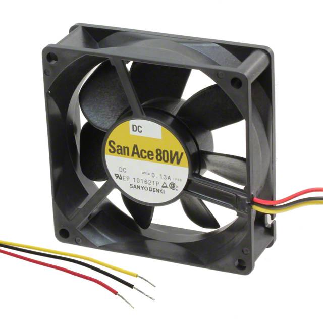 9WP0824H4011 Sanyo Denki America Inc. FAN 80X25MM 24VDC IP68 RBLS TACH