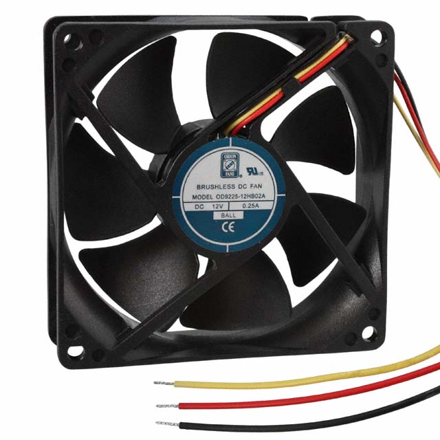 OD9225-12HB02A Orion Fans FAN AXIAL 92.5X25MM 12VDC WIRE