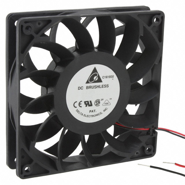 FFB1224XHE-M Delta Electronics FAN AXIAL 120X120X38MM 24V WIRE