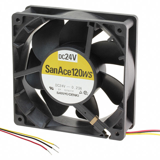 9WS1224H101 Sanyo Denki America Inc. FAN 120X38MM 24VDC IP54 TACH