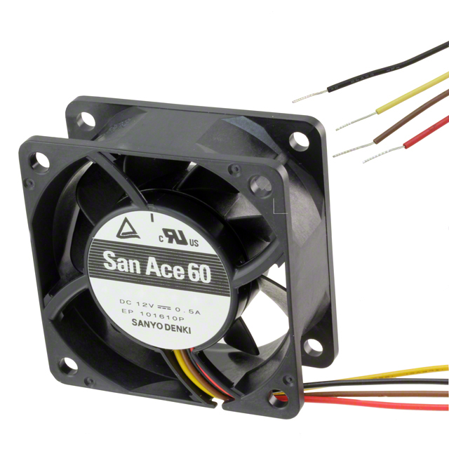 9G0612P4H0011 Sanyo Denki America Inc. FAN 60X25MM 12VDC RBLS TACH,PWM