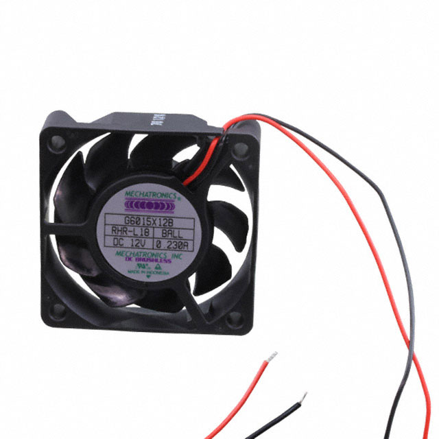 G6015X12B-RHR-L18 Mechatronics Fan Group FAN AXIAL 60X15MM 12VDC WIRE