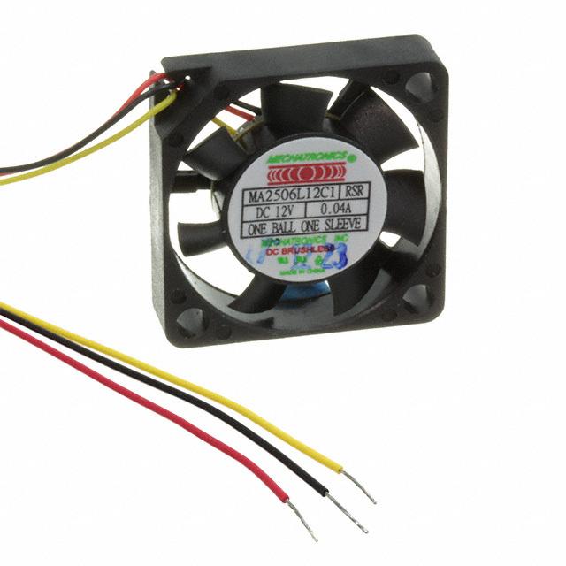 MA2506L12C1-RSR Mechatronics Fan Group FAN AXIAL 25X6.1MM 12VDC WIRE