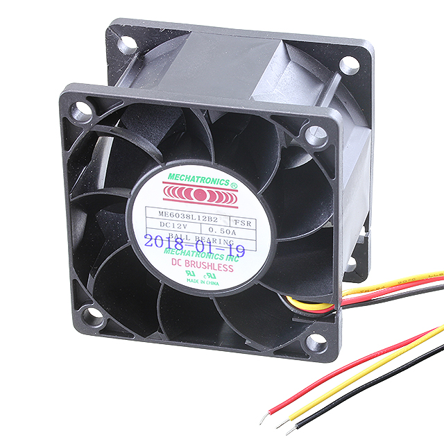 ME6038L12B2-FSR Mechatronics Fan Group FAN AXIAL 60X38MM 12VDC WIRE