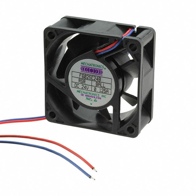 F6025M24B1+6-FSR Mechatronics Fan Group FAN AXIAL 60X25MM 24VDC WIRE