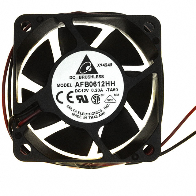 AFB0612HH-TA50 Delta Electronics FAN AXIAL 60X25.4MM 12VDC WIRE