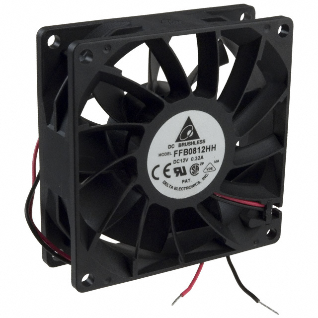 FFB0812HH Delta Electronics FAN AXIAL 80X25.4MM 12VDC WIRE