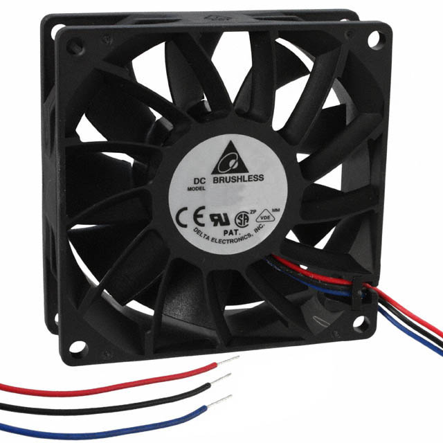 FFB0812SH-RR0 Delta Electronics FAN AXIAL 80X25.4MM 12VDC WIRE