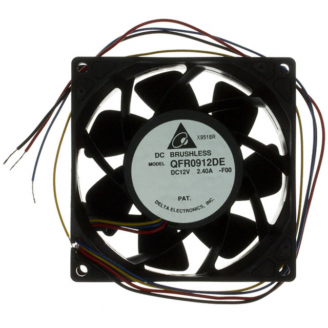 QFR0912DE-F00 Delta Electronics FAN AXIAL 92X38MM 12VDC WIRE