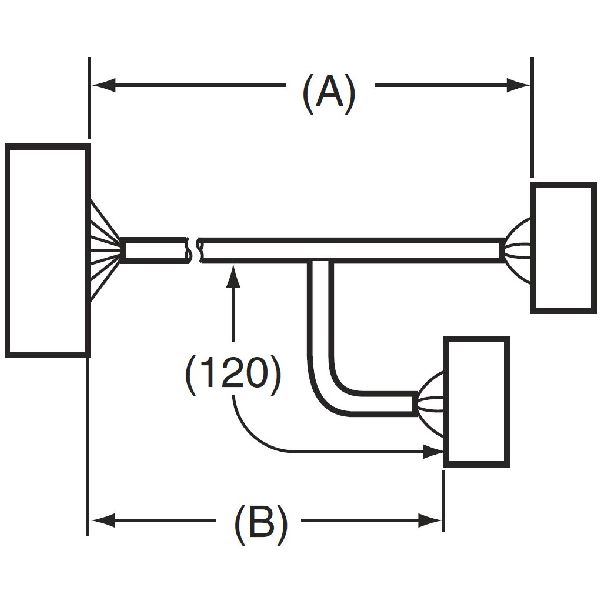 Omron XW2Z8077M PLC connection cable